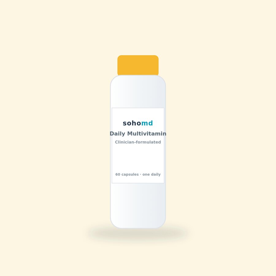 Daily multivitamin bottle